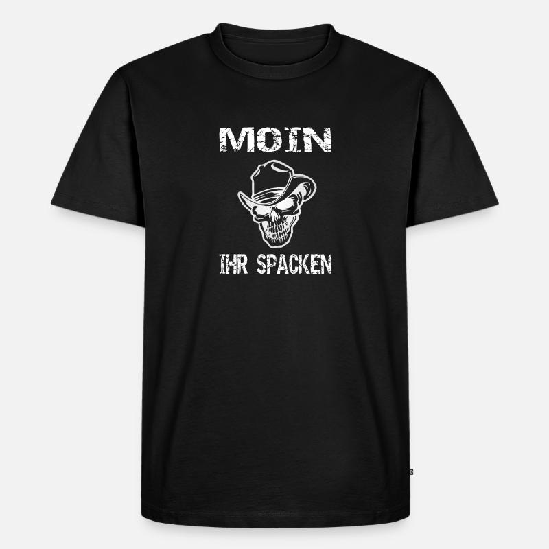 Moin - Männer Premium Bio T-Shirt - Schwarz