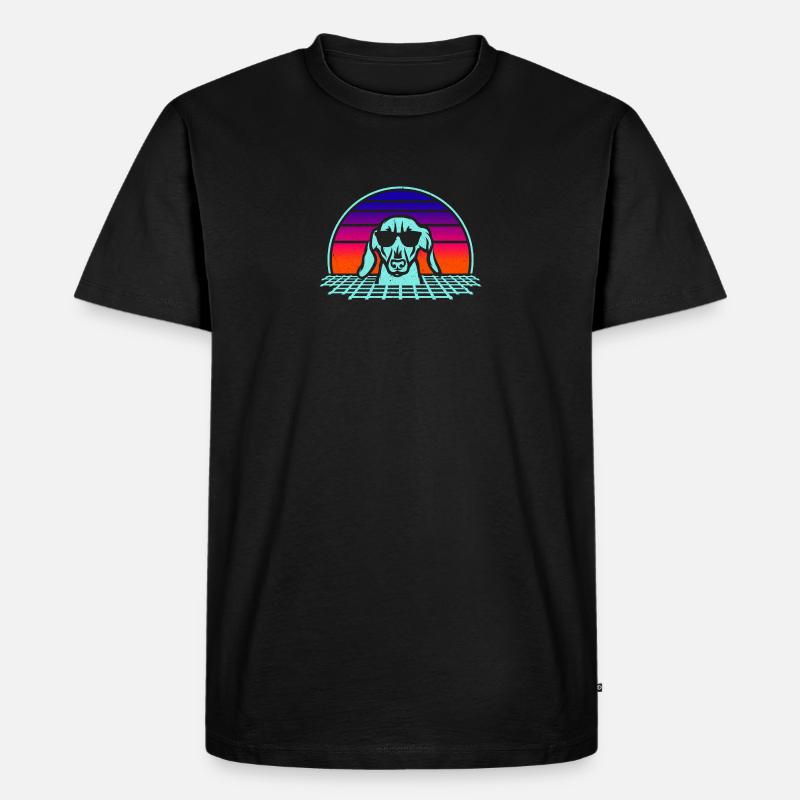 dackel - Männer Premium Bio T-Shirt - Schwarz