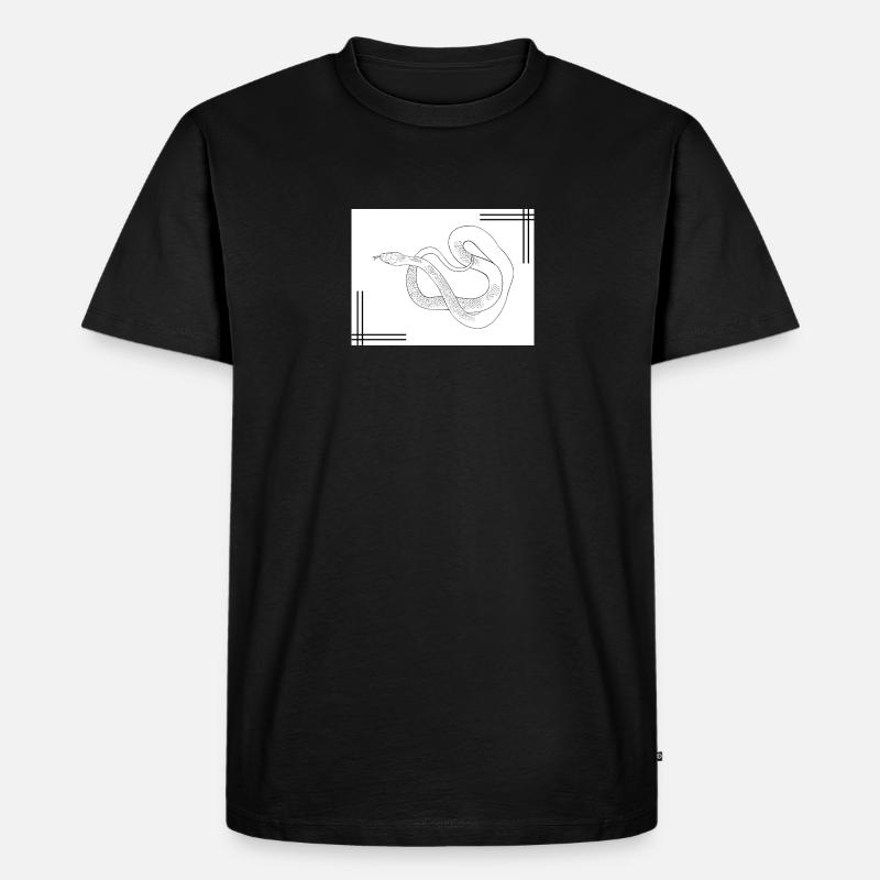 Snake - Männer Premium Bio T-Shirt - Schwarz