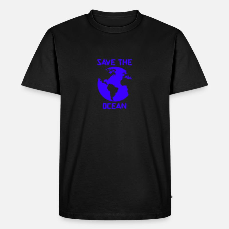 Save the Ocean - Männer Premium Bio T-Shirt - Schwarz