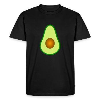 Avocado with core design to personalize - Men's Premium Organic T-Shirt - black - Front - Nico (187cm)