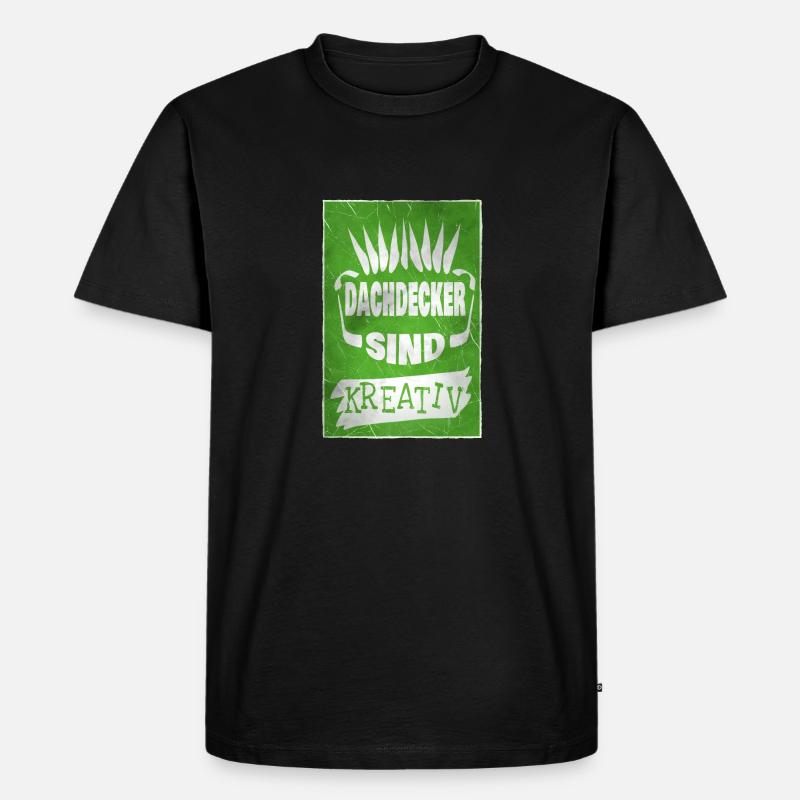 Dachdecker - Männer Premium Bio T-Shirt - Schwarz