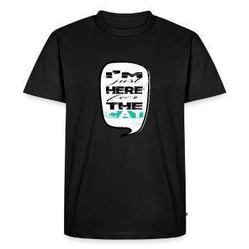 Fun Anti Chaton Chat Humour Saint-Valentin - T-shirt Premium bio Homme - noir - Devant - Nico (187cm)