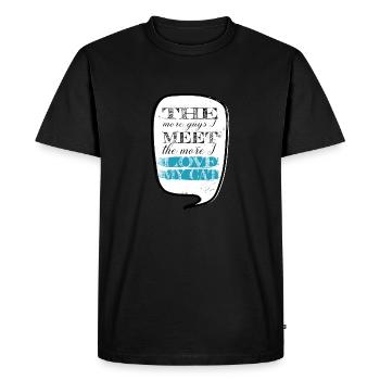 animal amour propriétaire de chat présent amoureux des animaux - T-shirt Premium bio Homme - noir - Devant - Nico (187cm)