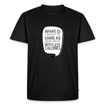 Dictons drôles Dictons Terre Heureux Astronomie Amateurs - T-shirt Premium bio Homme - noir - Devant - Nico (187cm)