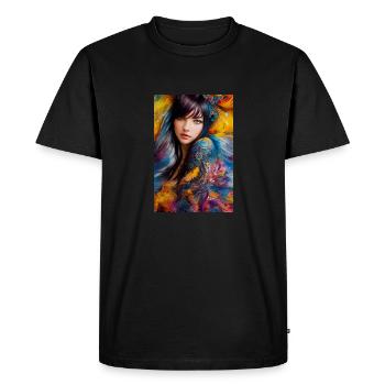 Beauté colorée 9 - T-shirt Premium bio Homme - noir - Devant - Nico (187cm)