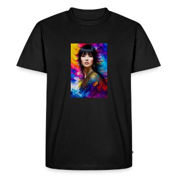 Beauté colorée 2 - T-shirt Premium bio Homme - noir - Devant - Nico (187cm)