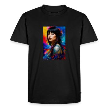 Beauté colorée 4 - T-shirt Premium bio Homme - noir - Devant - Nico (187cm)