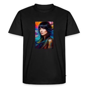Beauté colorée 14 - T-shirt Premium bio Homme - noir - Devant - Nico (187cm)