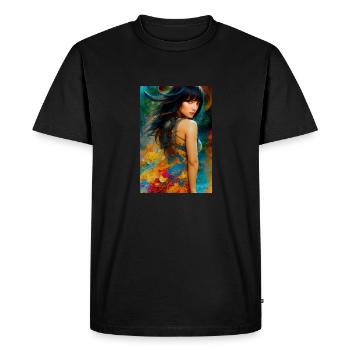 Beauté colorée 10 - T-shirt Premium bio Homme - noir - Devant - Nico (187cm)