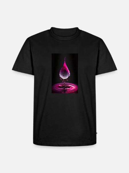 Drops magenta 4 - Men's Premium Organic T-Shirt - black