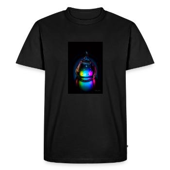 Drops neon 5 - Men's Premium Organic T-Shirt - black - Front - Nico (187cm)
