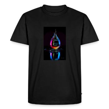 Drops neon 7 - Men's Premium Organic T-Shirt - black - Front - Nico (187cm)