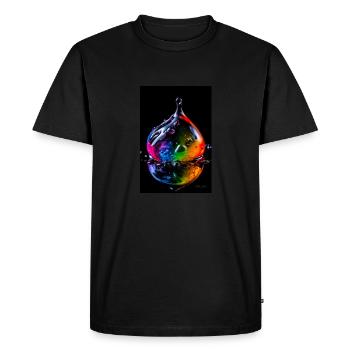 Drops neon 6 - Men's Premium Organic T-Shirt - black - Front - Nico (187cm)