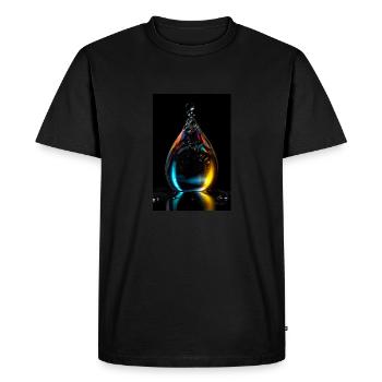 Drops plasma 5 - Men's Premium Organic T-Shirt - black - Front - Nico (187cm)