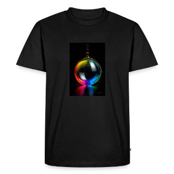 Drop rainbow 5 - Men's Premium Organic T-Shirt - black - Front - Nico (187cm)