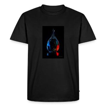 Drops plasma 7 - Men's Premium Organic T-Shirt - black - Front - Nico (187cm)