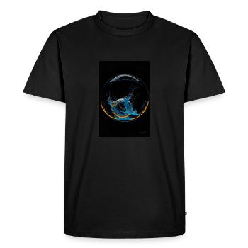 Kaos in a bubble neon 4 - Men's Premium Organic T-Shirt - black - Front - Nico (187cm)