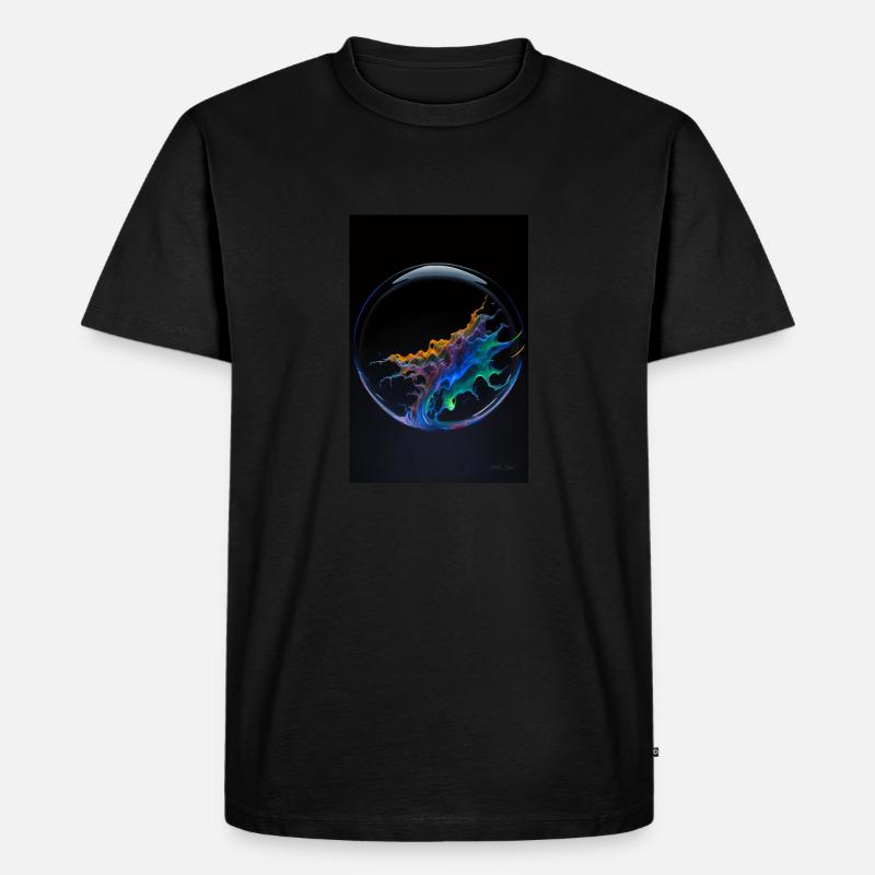 Kaos in einer Blase regenbogen 4 - Männer Premium Bio T-Shirt - Schwarz