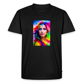 Néon Beauté 5 - T-shirt Premium bio Homme - noir - Devant - Nico (187cm)