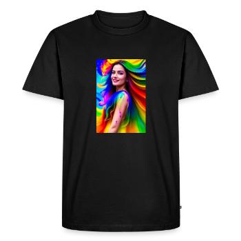 Néon Beauté 7 - T-shirt Premium bio Homme - noir - Devant - Nico (187cm)