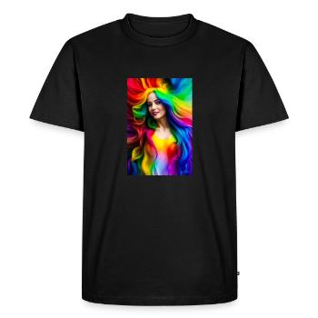 Néon Beauté 8 - T-shirt Premium bio Homme - noir - Devant - Nico (187cm)