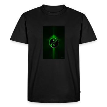 Yin Yang vert 1 - T-shirt Premium bio Homme - noir - Devant - Nico (187cm)