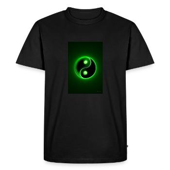 Yin Yang vert 2 - T-shirt Premium bio Homme - noir - Devant - Nico (187cm)