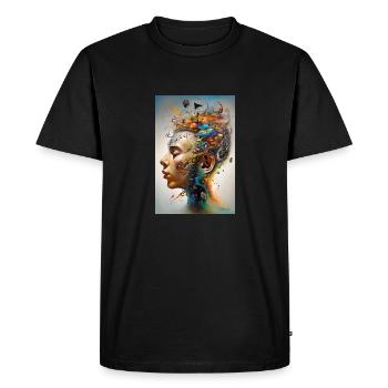 In love with music - Men's Premium Organic T-Shirt - black - Front - Nico (187cm)