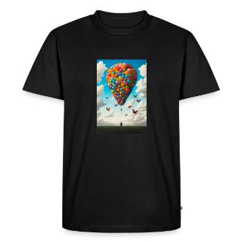 Ballooning - Men's Premium Organic T-Shirt - black - Front - Nico (187cm)