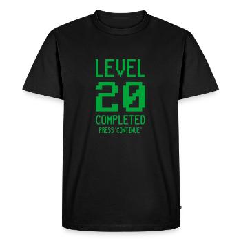 20e anniversaire Pixel Gamer Cadeau - T-shirt Premium bio Homme - noir - Devant - Nico (187cm)