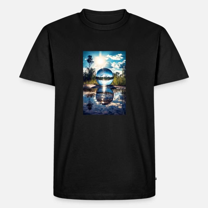 Spiegelbild - Männer Premium Bio T-Shirt - Schwarz