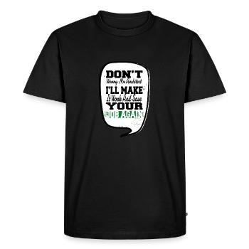 Carpenter Funny Tshirts Union Carpenter - Men's Premium Organic T-Shirt - black - Front - Nico (187cm)