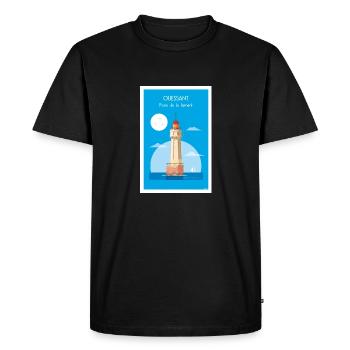 PHARE DE LA JUMENT - T-shirt Premium bio Homme - noir - Devant - Nico (187cm)