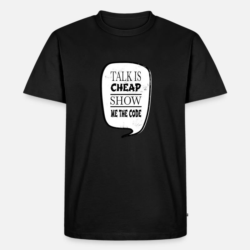 present coding software development - Männer Premium Bio T-Shirt - Schwarz