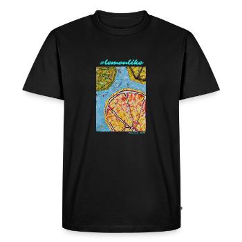 #lemonlike - Men's Premium Organic T-Shirt - black - Front - Nico (187cm)