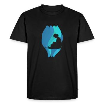Fil Crochet - T-shirt Premium bio Homme - noir - Devant - Nico (187cm)