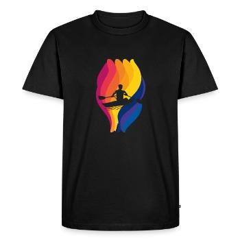 Water rowing techniques - Men's Premium Organic T-Shirt - black - Front - Nico (187cm)