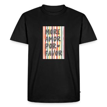 Plus d’amour pour la faveur - T-shirt Premium bio Homme - noir - Devant - Nico (187cm)