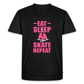 Patinage sur glace Patinage sur glace Patinage sur glace - T-shirt Premium bio Homme - noir - Devant - Nico (187cm)