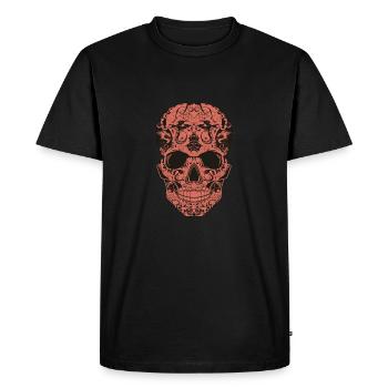 tete de mort mexicaine skull dragon tribal crane m - T-shirt Premium bio Homme - noir - Devant - Nico (187cm)