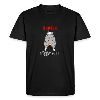 Danger Wiggle Butt Berger australien - T-shirt Premium bio Homme - noir - Devant - Nico (187cm)