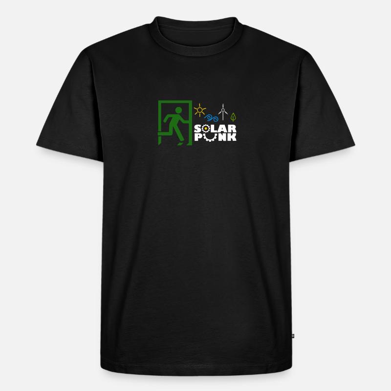 Solarpunk - Männer Premium Bio T-Shirt - Schwarz