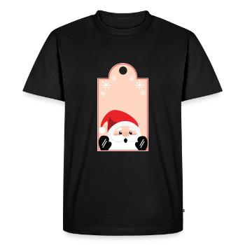 Weihnachten - Christmas Santa Claus Nikolaus Xmas - Men's Premium Organic T-Shirt - black - Front - Nico (187cm)