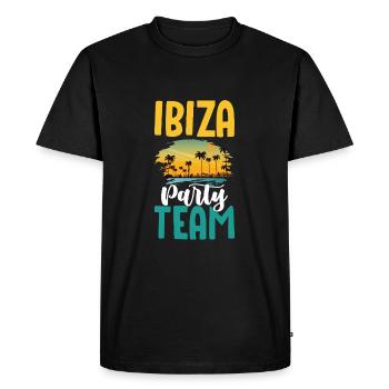 Ibiza Party Team - Men's Premium Organic T-Shirt - black - Front - Nico (187cm)