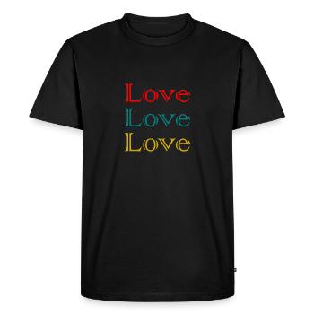 LOVE,JUST MARRIED,VIVE LES MARIES,EVJF,COUPLE - Men's Premium Organic T-Shirt - black - Front - Nico (187cm)