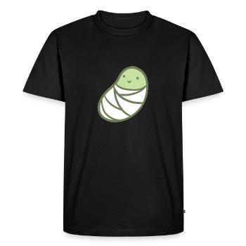 Fève douce - T-shirt Premium bio Homme - noir - Devant - Nico (187cm)