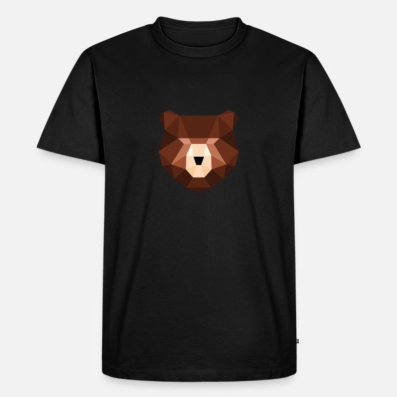 Der Bär - Männer Premium Bio T-Shirt - Schwarz
