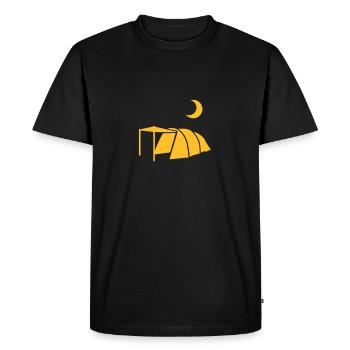 Tente - T-shirt Premium bio Homme - noir - Devant - Nico (187cm)