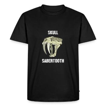 Sabre-toothed tiger - Men's Premium Organic T-Shirt - black - Front - Nico (187cm)